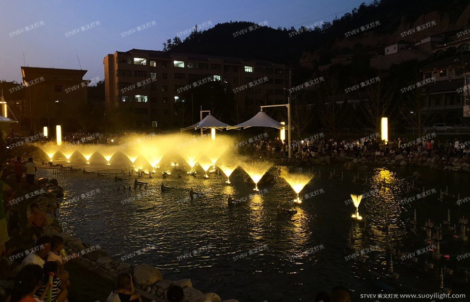 Los-Angeles延安安塞人民公园音乐喷泉